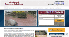 Desktop Screenshot of cincinnaticoncretesolutions.com